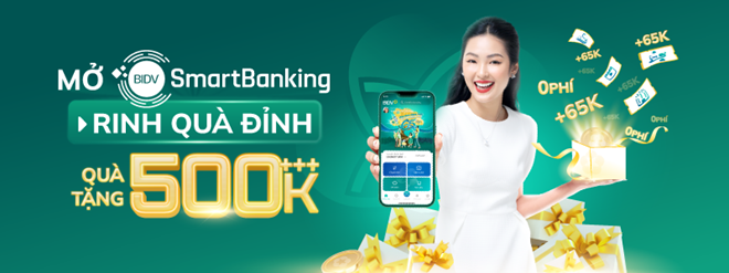 Đăng ký BIDV SmartBanking - Rinh quà 500k++