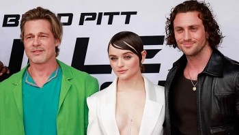 ngoi sao joey king dien dam cua ntk cong tri toa sang tren tham do cung brad pitt