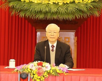 tong bi thu nguyen phu trong hoi dam truc tuyen cap cao voi chu tich dang dan chu tu do thu tuong nhat ban
