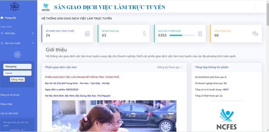 lan dau tien viet nam co mot san giao dich viec lam truc tuyen ket noi 63 dia phuong