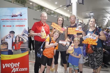 vietjet khai truong duong bay thang dau tien den melbourne sydney va brisbane