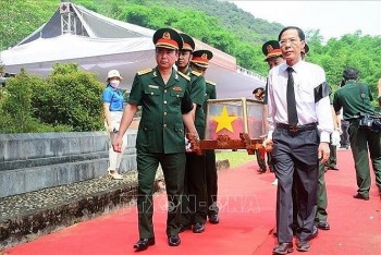 Hồi hương hài cốt liệt sĩ Việt Nam hy sinh tại 6 tỉnh Bắc Lào