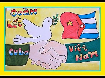 phat dong cuoc thi ve tranh thieu nhi viet nam cuba tham tinh doan ket