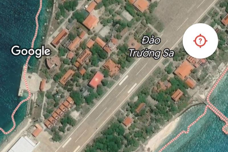 Google Maps đã khôi phục hình ảnh cờ Tổ quốc trên đảo Trường Sa Lớn