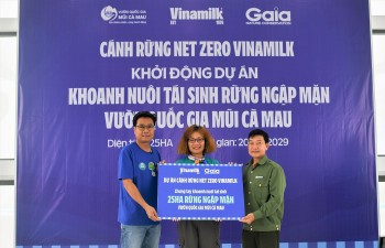 vinamilk day manh hinh thanh cac canh rung net zero voi du an tai sinh 25 hecta rung ngap man tai vuon quoc gia mui ca mau