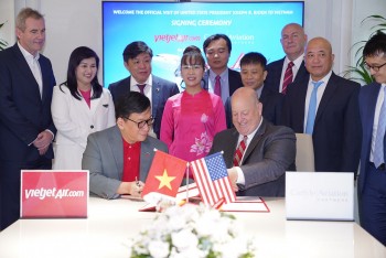 vietjet va tap doan carlyle ky ket tai tro tau bay tri gia 550 trieu usd nhan chuyen tham chinh thuc viet nam cua tong thong hoa ky joe biden