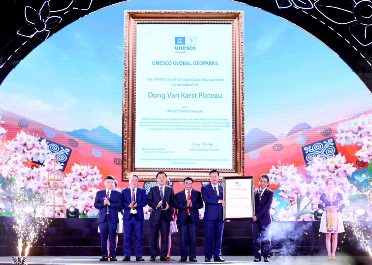 Cao nguyên đá Đồng Văn lần thứ 3 đón danh hiệu Công viên Địa chất Toàn cầu
