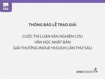 se trao giai thuong inoue yasushi cho 4 nha nghien cuu viet nam