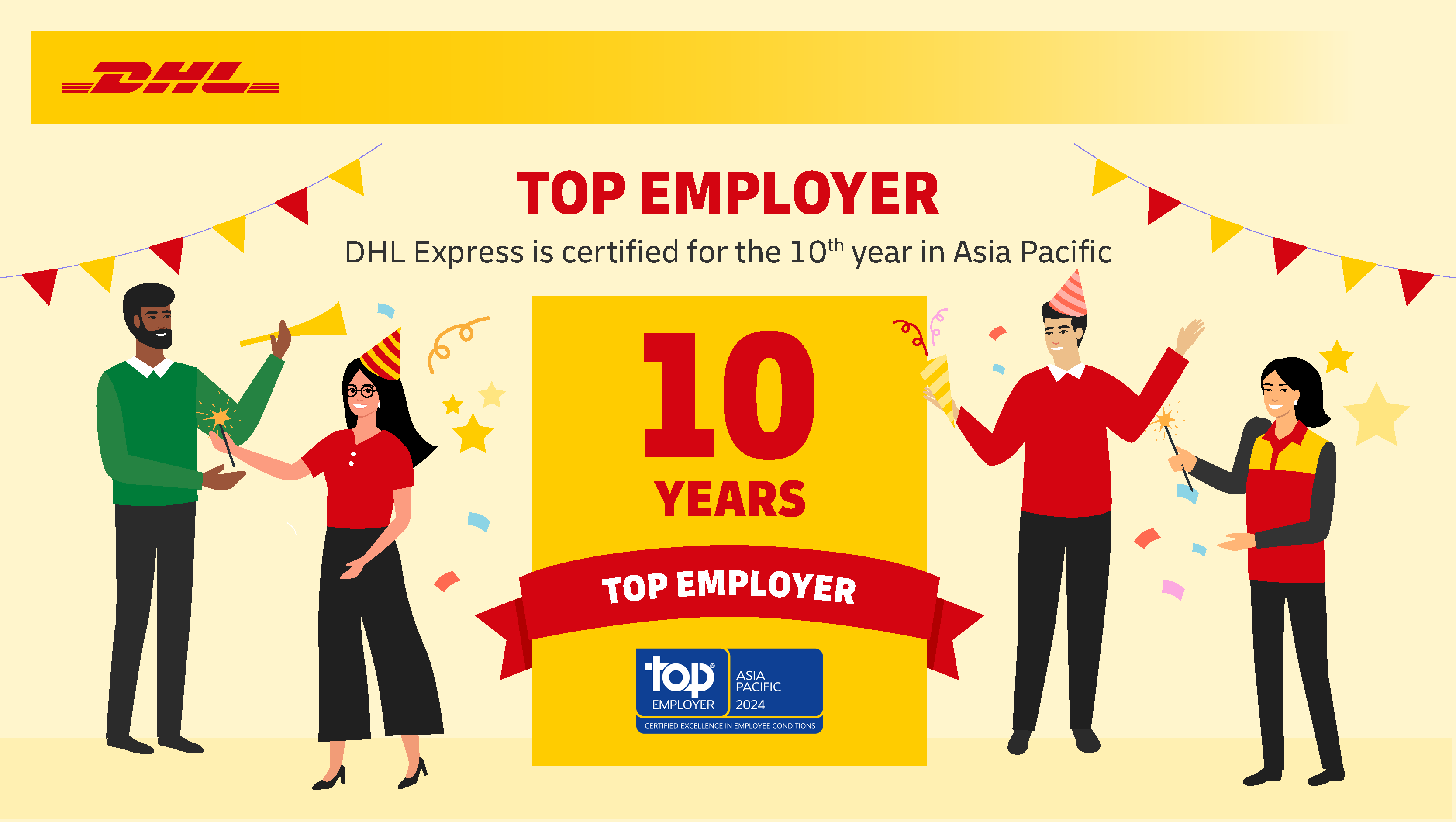 DHL Express là Nhà tuyển dụng hàng đầu ở khu vực châu Á -Thái Bình Dương năm thứ 10 liên tiếp