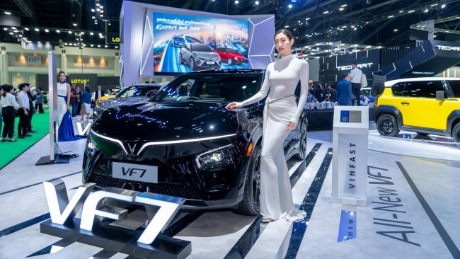 Dàn xe điện VinFast gây ấn tượng tại Triển lãm Ô tô Quốc tế Bangkok 2024