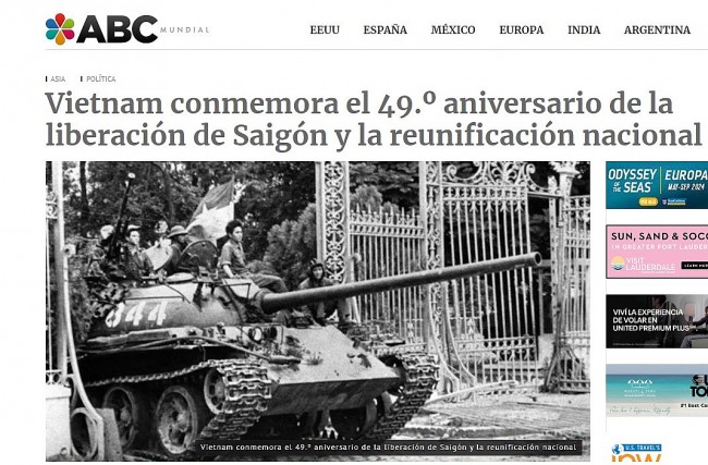Báo chí Argentina đăng tải nhiều bài viết về Chiến thắng 30/4 của Việt Nam