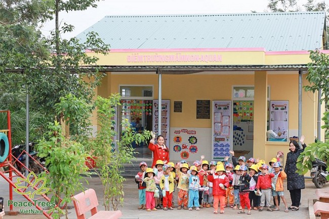 Peace Trees VietNam hỗ trợ xây dựng điểm Trường Mẫu giáo K-ing tại xã biên giới của Quảng Bình