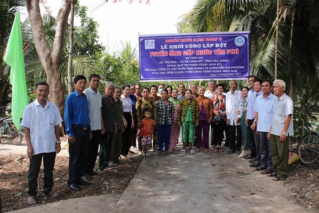 VESAF, NFT giúp người dân Hậu Giang xây cầu, dẫn nước sạch về nông thôn