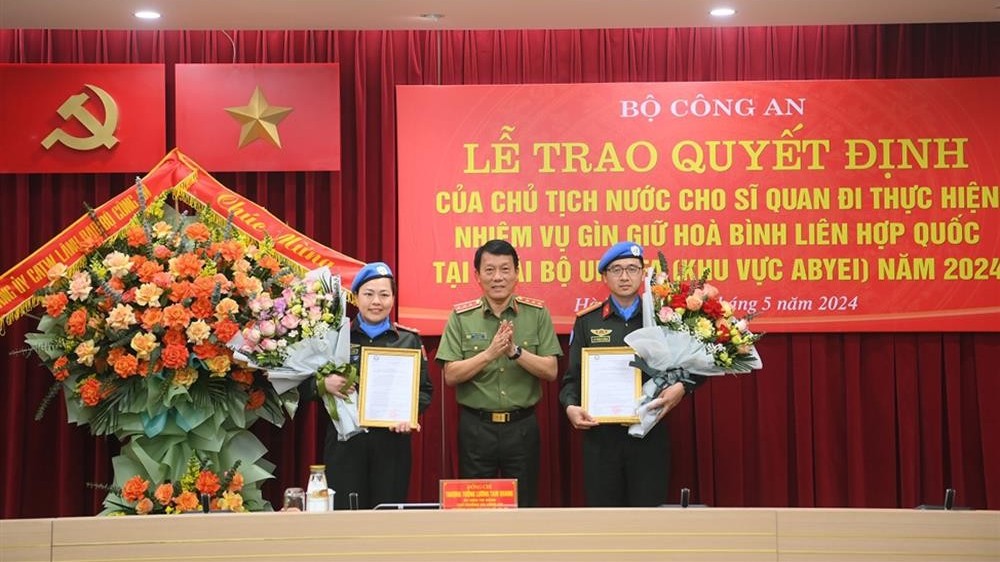 Thêm 2 sĩ quan công an nhân dân Việt Nam thực hiện nhiệm vụ gìn giữ hoà bình Liên hợp quốc