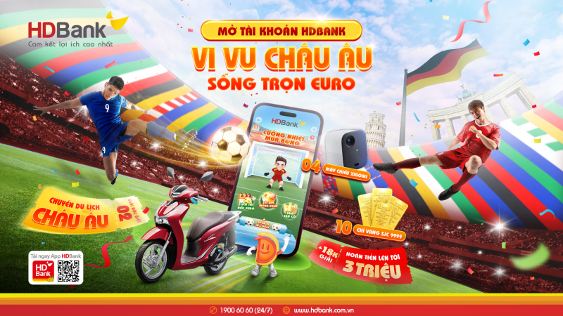 ghi ban tren ung dung hdbank den chau au xem chung ket euro 2024