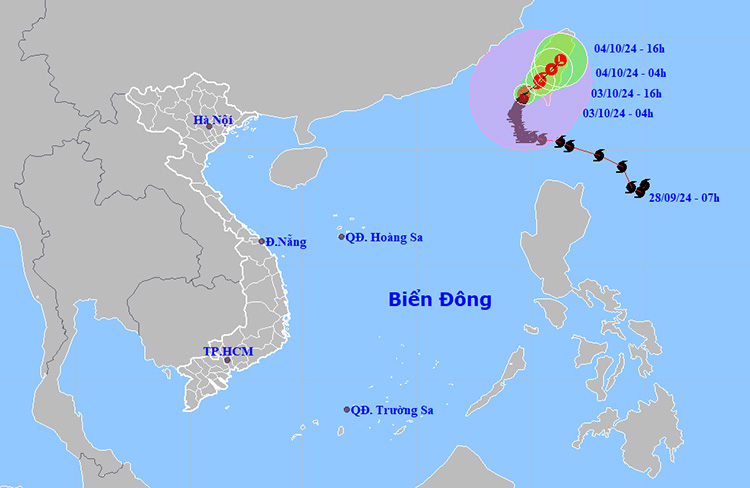 Thời tiết ngày 3/10: Trung Bộ, Tây Nguyên và Nam Bộ có mưa dông