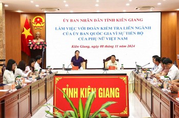 doan kiem tra uy ban quoc gia vi su tien bo cua phu nu lam viec tai kien giang