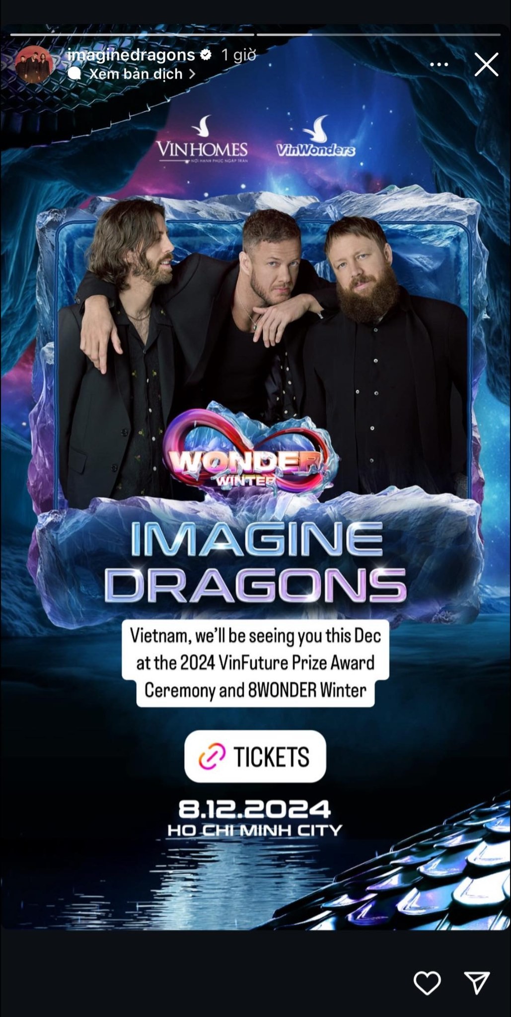 Imagine Dragons “gây bão mạng” khi xác nhận lưu diễn Việt Nam