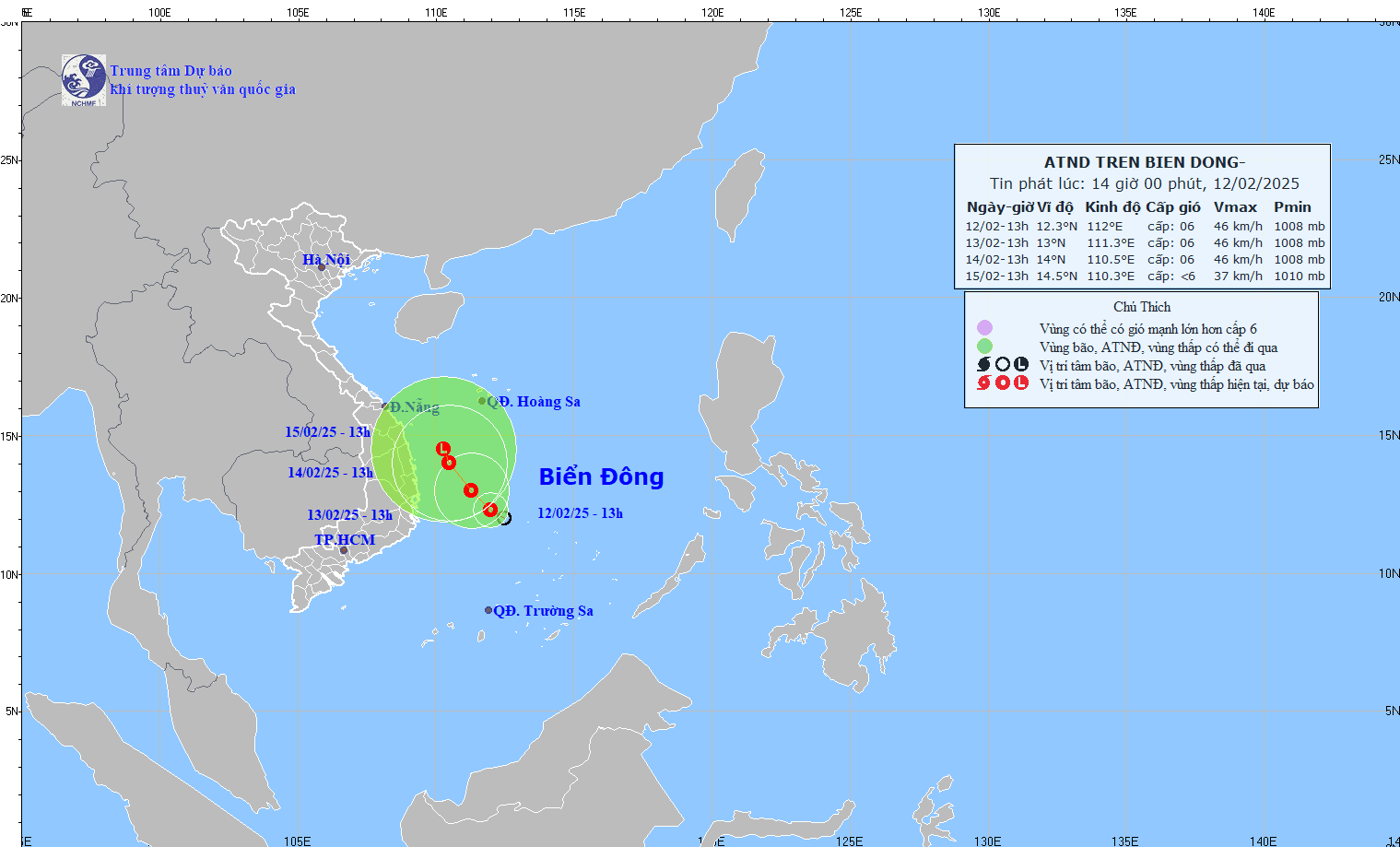 bien dong don ap thap nhiet doi dau tien nam 2025 cac tinh ra cong dien khan