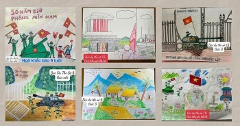 que huong viet nam qua tranh ve cua thieu nhi kieu bao nhat ban