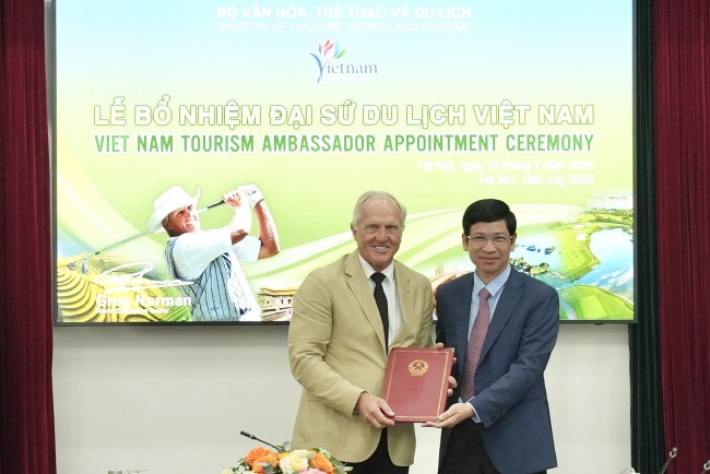Ông Greg Norman được bổ nhiệm là Đại sứ Du lịch Việt Nam nhiệm kỳ 2025 - 2030