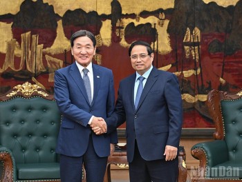 thu tuong pham minh chinh tiep dac phai vien cua tong thong han quoc