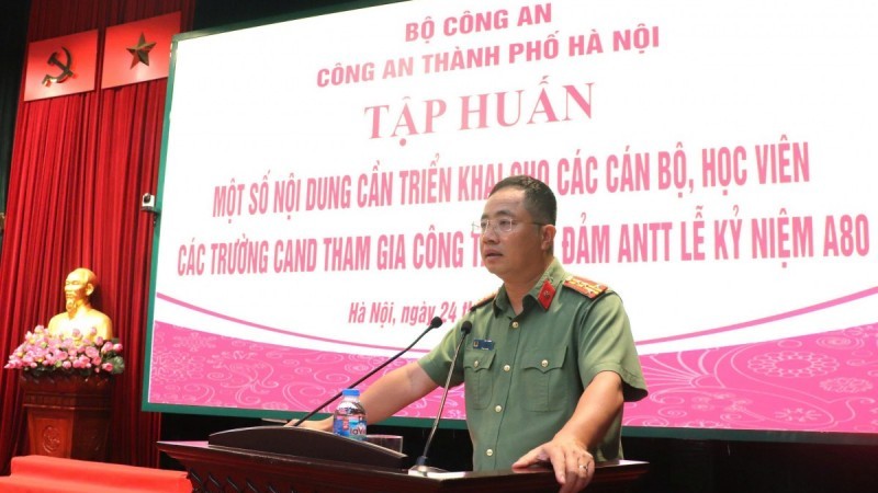 Công an Hà Nội tập huấn bảo đảm an ninh trật tự Lễ kỷ niệm A80