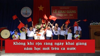 video khong khi ron rang ngay khai giang nam hoc moi tren ca nuoc