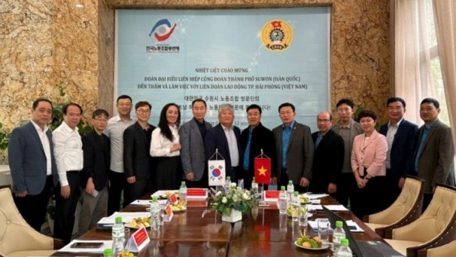 Hải Phòng và Suwon trao đổi kinh nghiệm nâng cao chất lượng hoạt động công đoàn