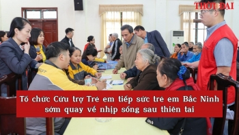 video to chuc cuu tro tre em tiep suc tre em bac ninh som quay ve nhip song sau thien tai