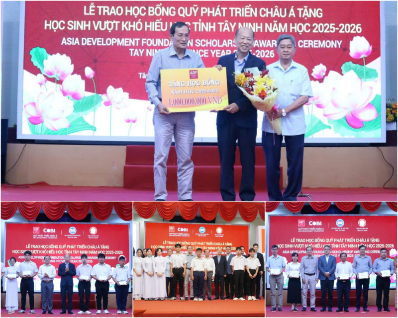 adf trao 330 suat hoc bong cho cac em hoc sinh co hoan canh kho khan o tay ninh