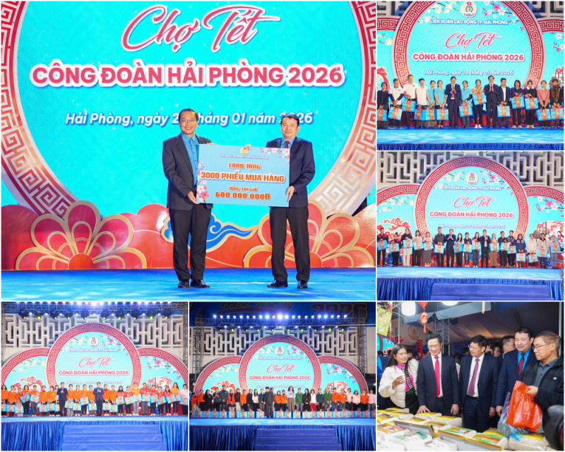 hai phong chuoi hoat dong cham lo cho doan vien nguoi lao dong tai cho tet cong doan