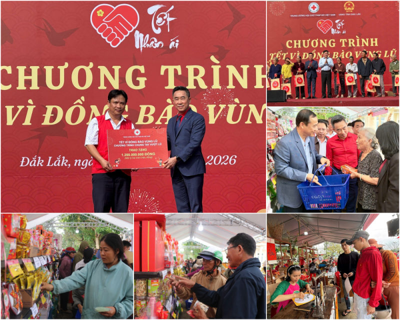 tet vi dong bao vung lu yeu thuong duoc lan toa tai thai nguyen hue gia lai dak lak