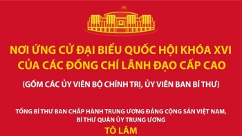 Các đồng chí lãnh đạo cấp cao ứng cử đại biểu Quốc hội khóa XVI