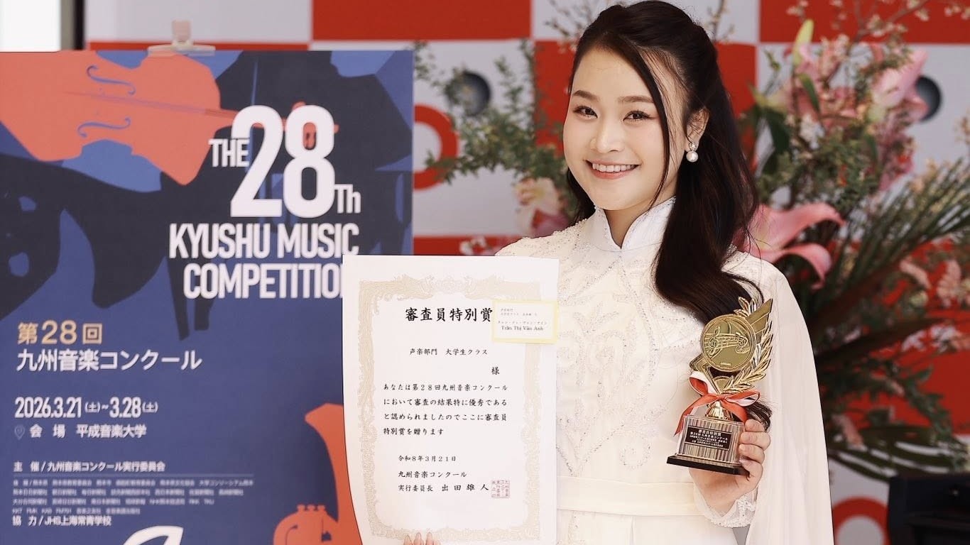 Sinh viên Việt Nam giành giải đặc biệt cuộc thi âm nhạc quốc tế tại Nhật Bản