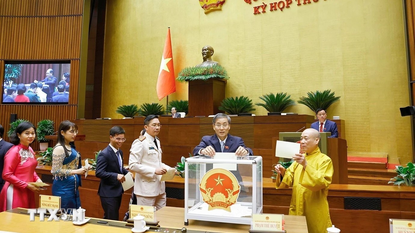 Thông qua Nghị quyết bầu ông Trần Thanh Mẫn làm Chủ tịch Quốc hội khóa XVI