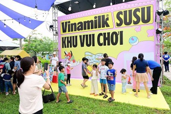 vinamilk cung tre em tan huong ngay hoi mua he o phu my hung