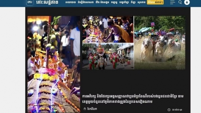 Truyền thông Campuchia đề cao công tác gìn giữ di sản văn hóa Khmer ở Việt Nam
