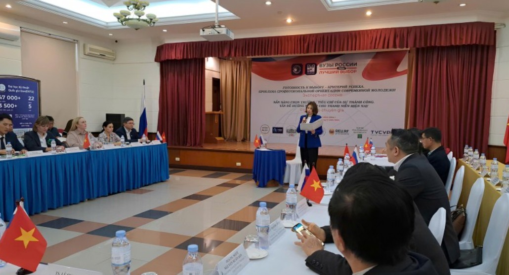 Hội nghị giáo dục Việt - Nga về hướng nghiệp cho học sinh, sinh viên, tháng 12/2024 tại Hà Nội. (Ảnh: Bạch Dương)