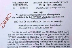 thanh hoa ra cong van hoa toc yeu cau xu ly nghiem truong hop van dong dan khong lay tien tro cap do dich covid 19