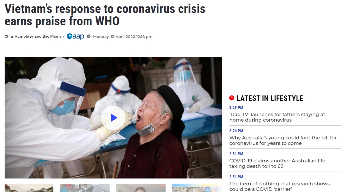 bao hungary australia va anh quoc ghi nhan no luc cua viet nam trong cuoc chien covid 19