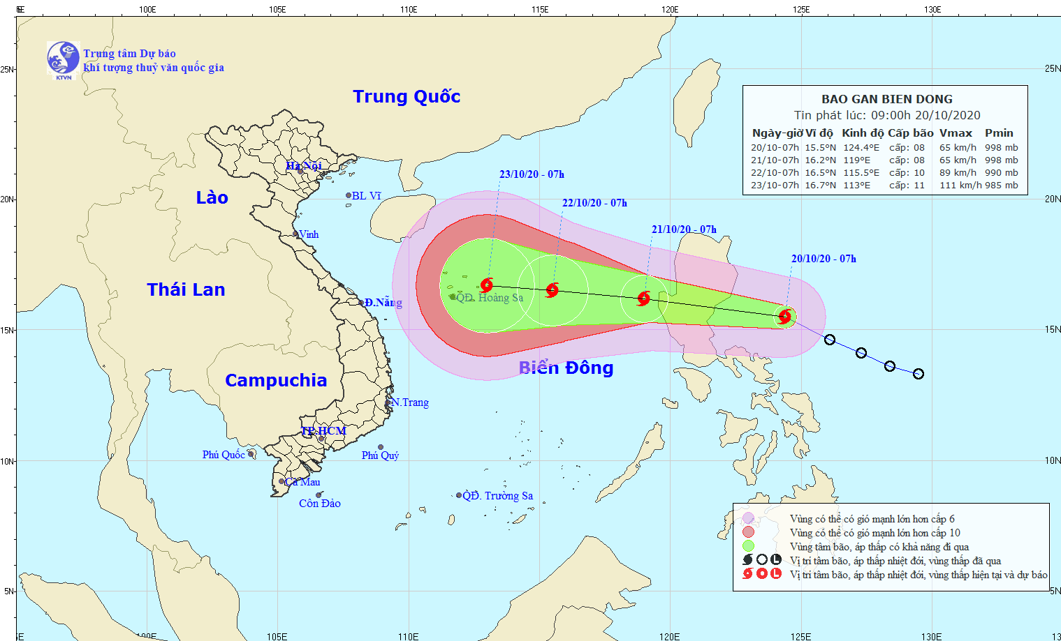 Áp thấp nhiệt đới mạnh lên thành bão số 8, vào Biển Đông từ sáng mai
