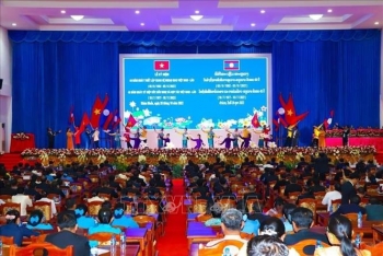 Mít tinh kỷ niệm Năm đoàn kết hữu nghị Việt Nam - Lào 2022