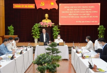 Trưởng ban Ban Tuyên giáo Trung ương làm việc với Thành ủy Đà Nẵng