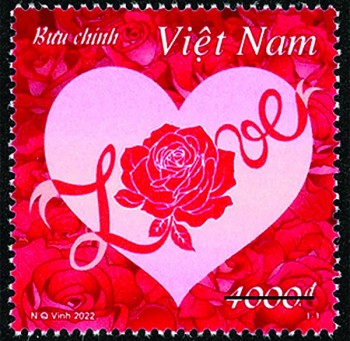 Việt Nam phát hành bộ “Tem Tình yêu” có hương hoa hồng dịu ngọt