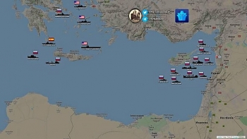 Hạm đội Nga tập hợp ngoài khơi Địa Trung Hải, chuẩn bị tấn công diệt phiến quân?