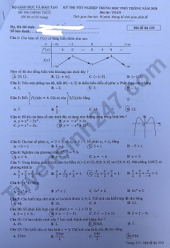 goi y dap an mon toan ma de 110 thi tot nghiep thpt quoc gia 2020
