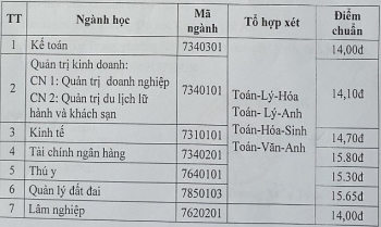 diem chuan dai hoc kinh te nghe an chinh thuc nam 2020
