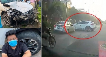 Camera giao thông: Hình ảnh kinh hoàng vụ thanh niên 18 tuổi lái xe ô tô gây tai nạn liên hoàn ở Sơn Tây