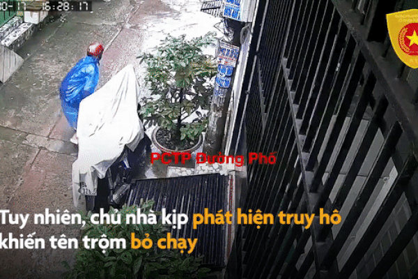 video bi chu nha phat hien khi dang be khoa trom xe ten trom co chan chay troi chet